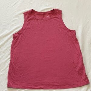 LOFT Pink Sleeveless Boxy Tank Top